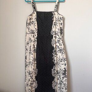 Penningtons black & cream summer dress (X)
